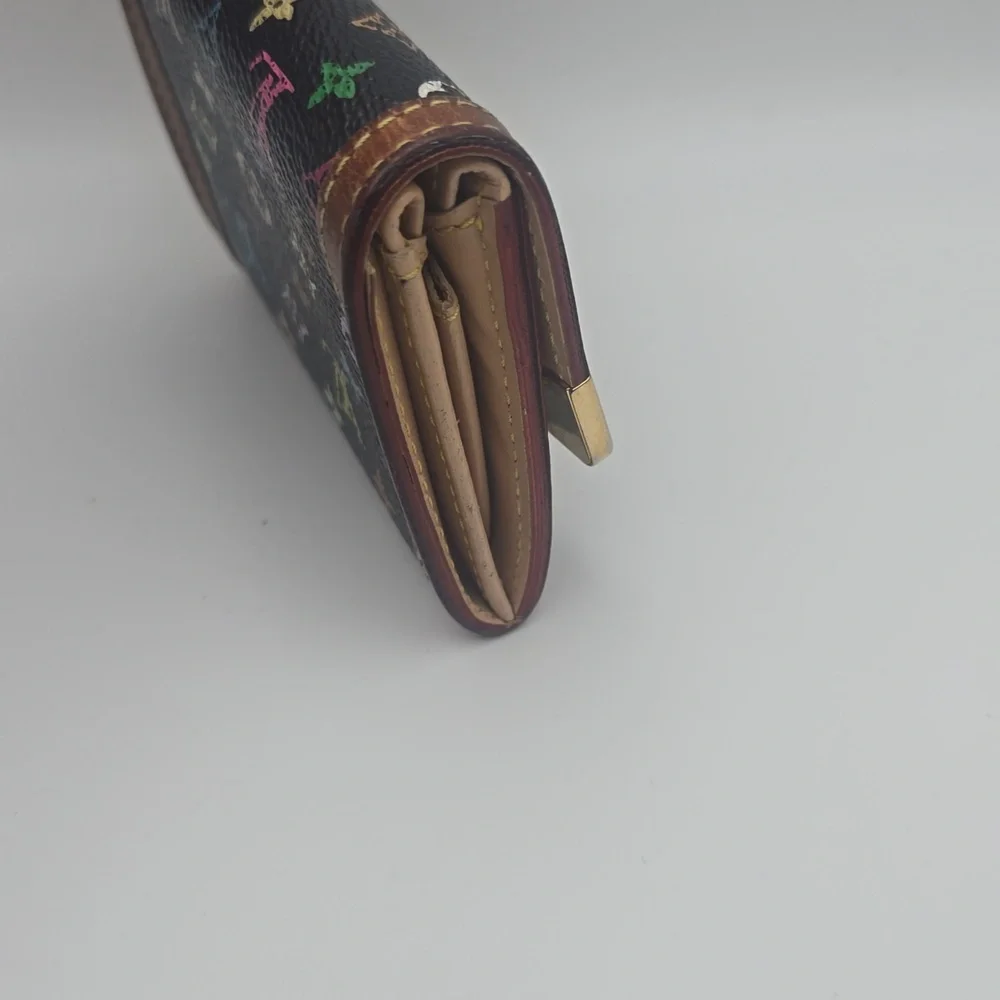 Louis Vuitton Mono Multicolor Porte Monnaie Plat Coin Wallet (VERY GOOD)COA✨️ - Picture 7 of 16